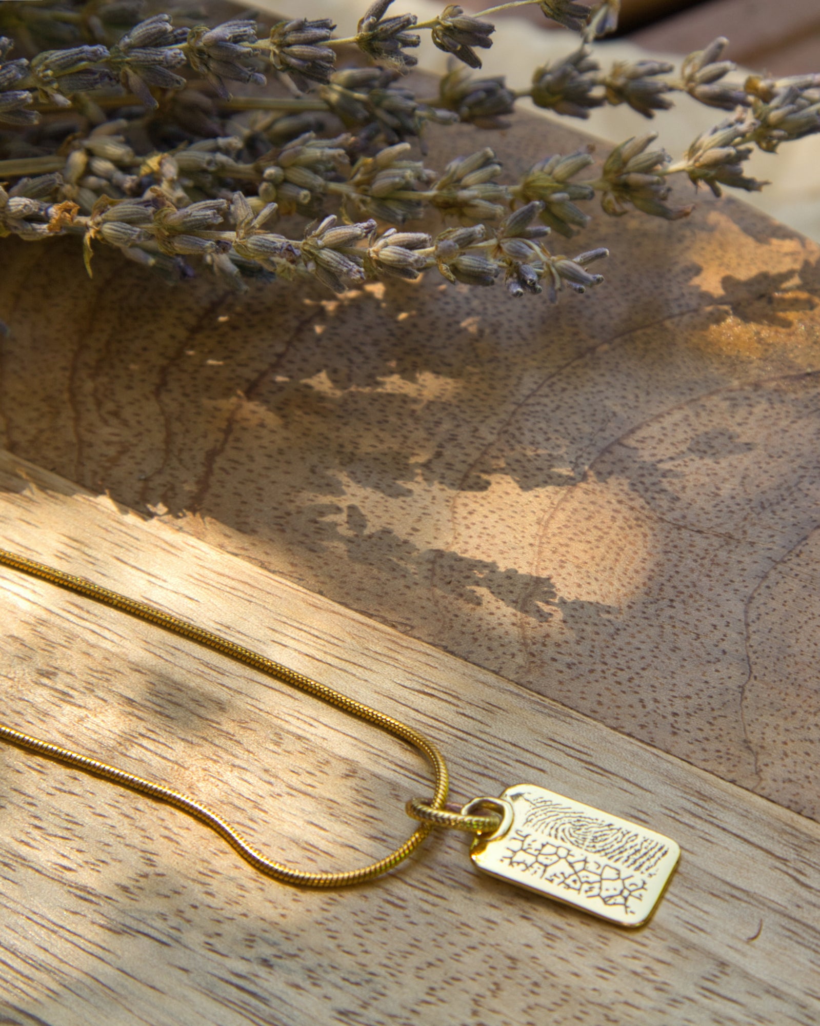 Dein Herzschlag in Gold: Personalisierter Nasen- & Fingerabdruck Anhänger aus 14K vergoldetem Edelstahl